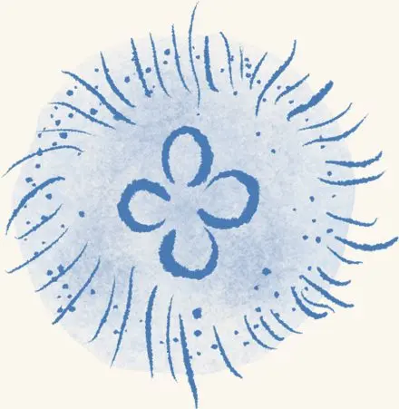 Moon Jelly — an illustrated motif from the Billion Oyster Project mural