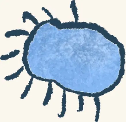 Spat — an illustrated motif from the Billion Oyster Project mural
