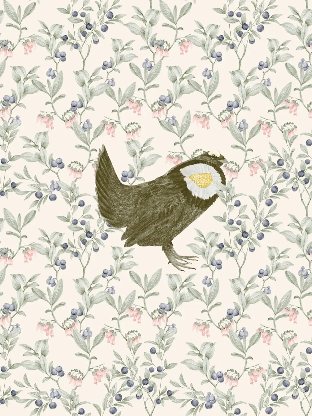 A sooty grouse art print