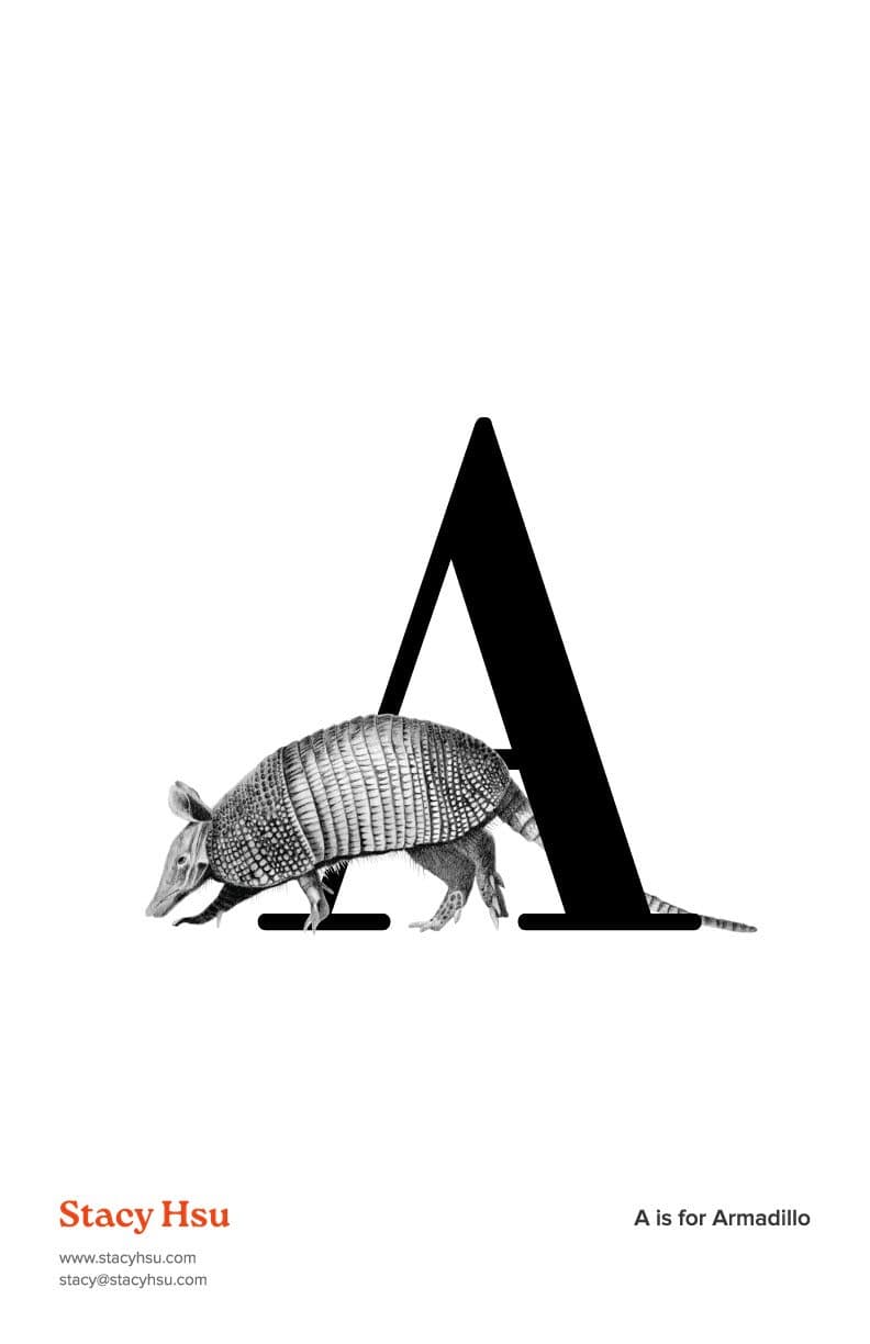 A is for Armadillo