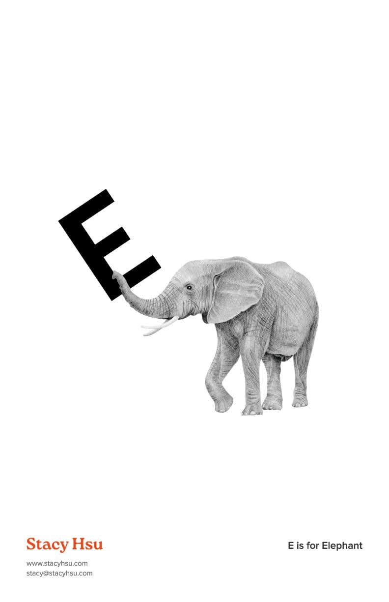 E is for Elephant
