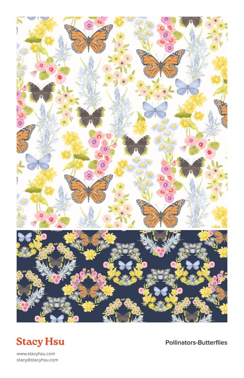 Pollinators - Butterflies Pattern