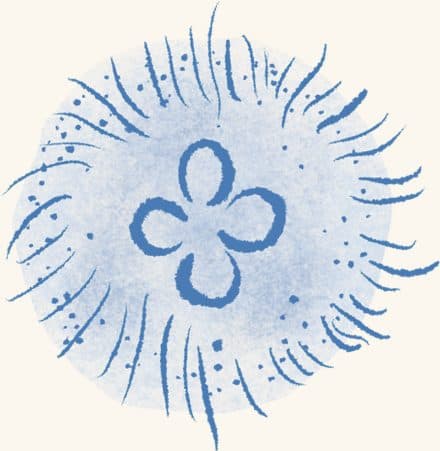 Moon Jelly — an illustrated motif from the Billion Oyster Project mural