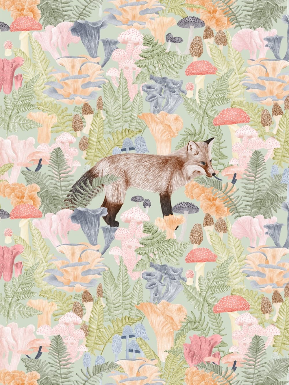 A red fox art print