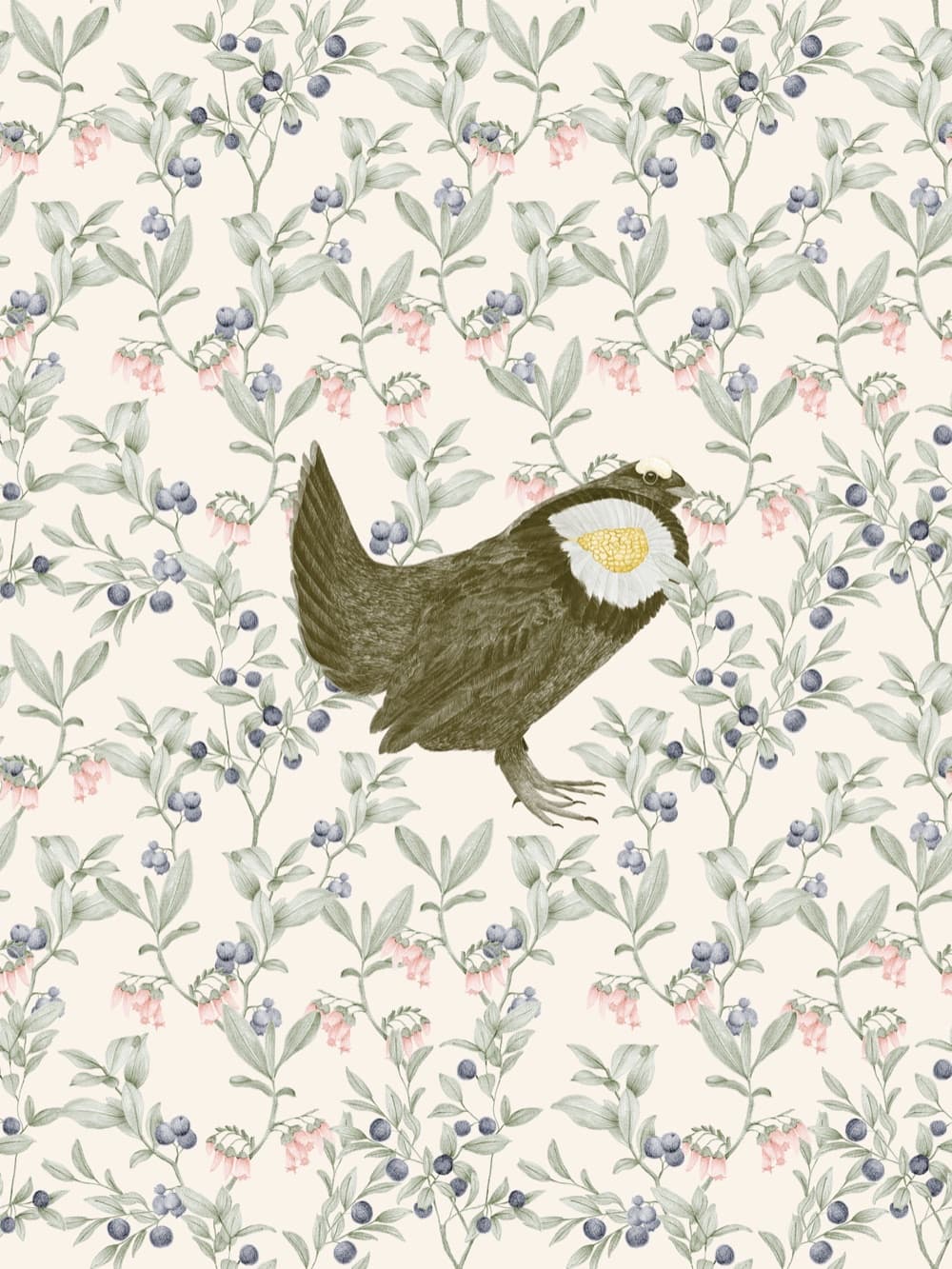 A sooty grouse art print