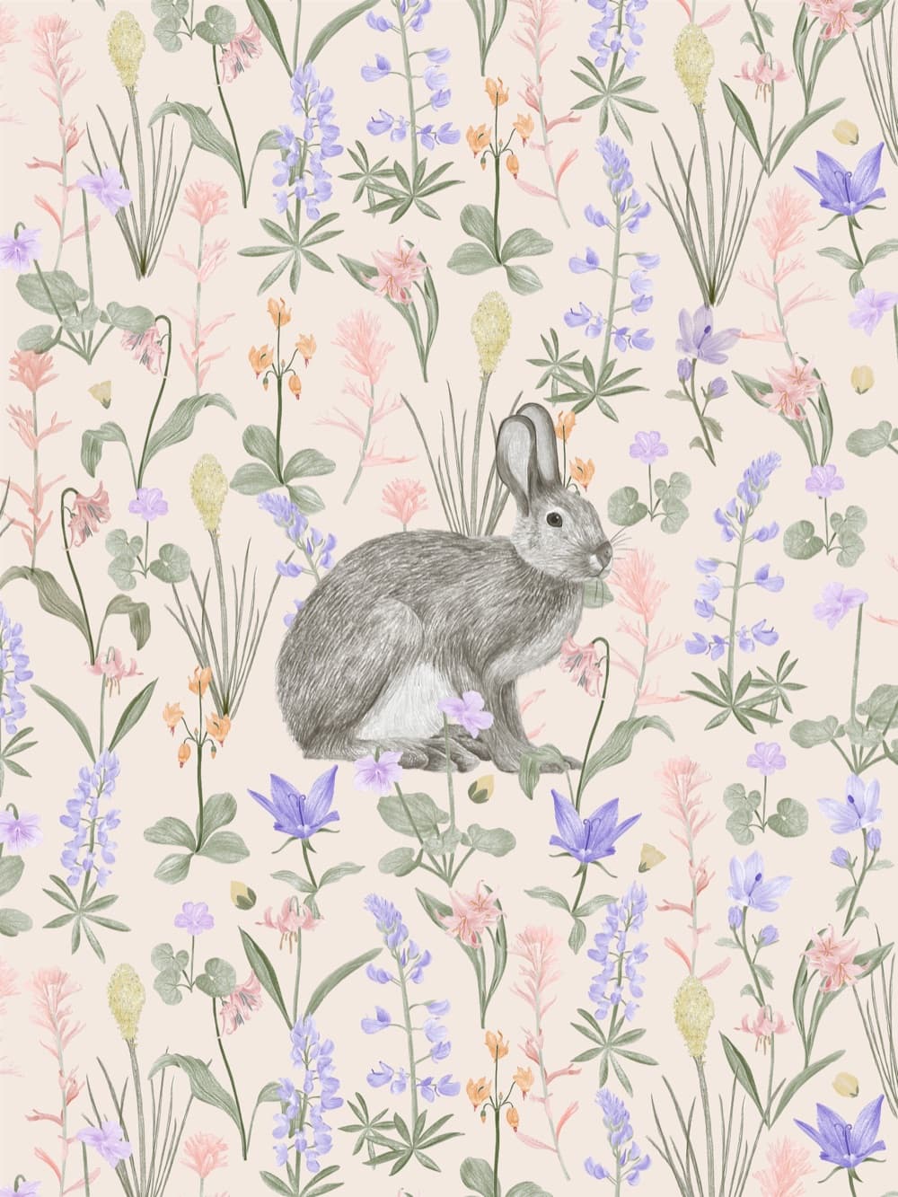 A snowshoe hare art print